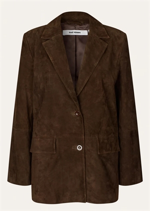 Bella suede blazer Chocolate Oval Square